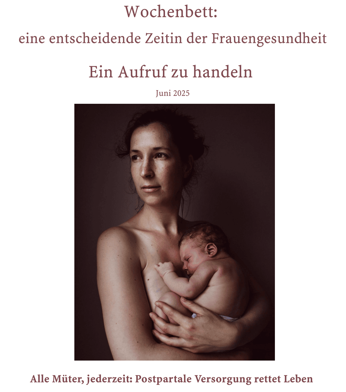 Call to Action GERMAN Cover image Postpartum Call to Action translation Bulgarian